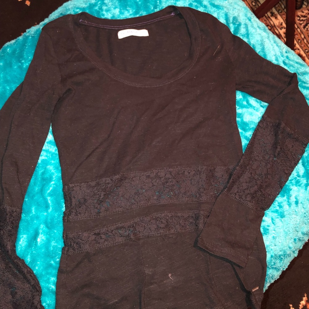 Lace illusion top